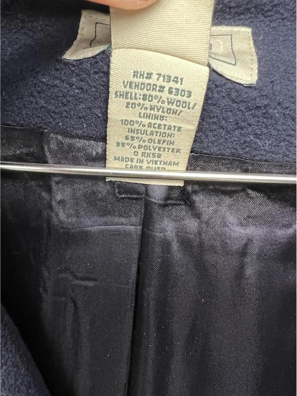 Vintage LL Bean Wool Pea Coat Womens 16 Navy Nautical Classic Classy